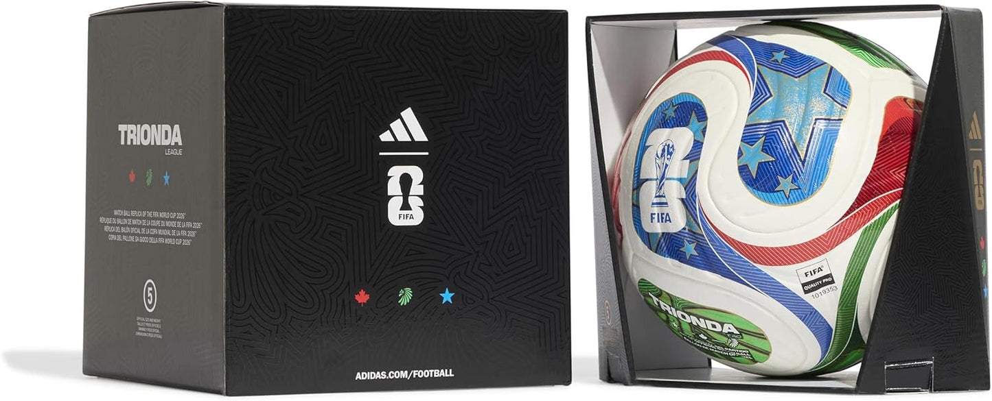 Trionda Pro Match Ball - Balón de fútbol oficial de la Copa Mundial de la FIFA 26 con superficie térmica sin costuras y diseño texturizado